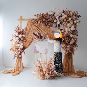 Decoraciones Rústicas para Bodas, Artículos de Otoño, Flores Artificiales de Alta Calidad, Panel de Fondo para Bodas, Decoración de Piso, Arco Floral - Product Image 4