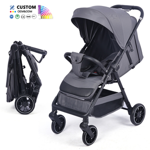 Cochecito de Bebé al por Mayor OEM ODM con Plegado Automático a Una Mano, Estructura de Acero, Respaldo Reclinable, Ruedas EVA de 6/8 Pulgadas - Product Image 2