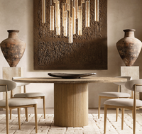 Lustre moderne de luxe en laiton et albâtre, lampe de décoration pour la maison et l'hôtel, plafonnier LED rond pour salon, îlot de cuisine