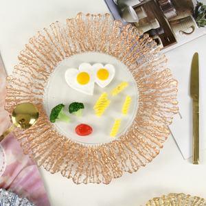 Hochzeits feier Bankett Baum Textur unregelmäßige Platte dekorative Silber Gold Silber Klarglas Ladesc halen für Hochzeits feier - Product Image 3