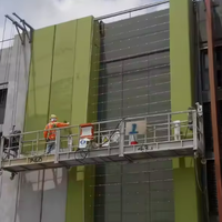 Plateforme suspendue galvanisée en poudre anti-corrosion pour travaux de construction urbaine