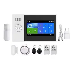 4.3 Inch Touch Screen GSM 4G Wireless WiFi Tuya Smart Home Burglar Alarm Security System