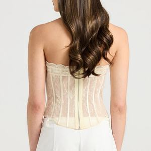 Disfraces Elegantes y Chic para Halloween, Corsé sin Mangas para Mujer, Estilo Y2K, Cintura con Varillas y Encaje, Camiseta sin Mangas - Product Image 4