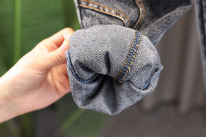 Ensemble 3 pièces de vêtements pour bébés garçons : Manteau en coton bleu et pantalon, style mode occidentale pour hommes, vente en gros - Product Image 6