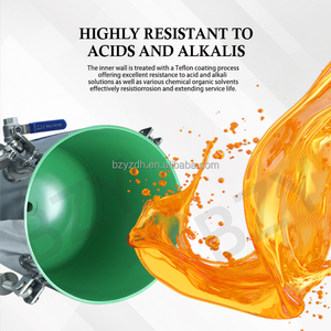 Récipient sous pression en acier inoxydable avec revêtement en téflon, résistant à la corrosion, aux acides et aux alcalis, antiadhésif, capacité de 1L à 100L - Product Image 2