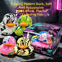 Nouveau jouet anti-stress créatif en forme de canard roux à motif vague, jaune, pour soulager le stress, à partir de 14 ans, en caoutchouc souple, emballage en boîte Zhejiang