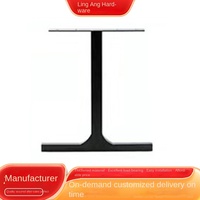 Pieds de table en acier au carbone en forme de Z, style minimaliste moderne, pour bureau et table à manger, avec un design simple