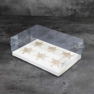 Wholesale Cupcake <b>Boxes</b> With 2/4/6 Hole Baking Muffin Box Food Grade Transparent Cake Box - Product Image 5