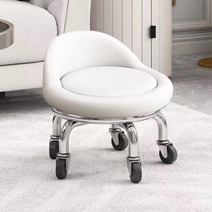 Round Pedicure <b>Stool</b> With Casters For Adults And Children Home Use - Product Image 1