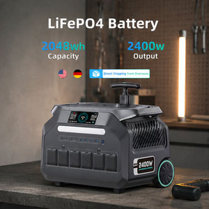 US Spot Fast Charging Home Backup Emergency Power Camping remote control LiFePO4 Battery 2048wh 2400w portable power station - Product Image 1