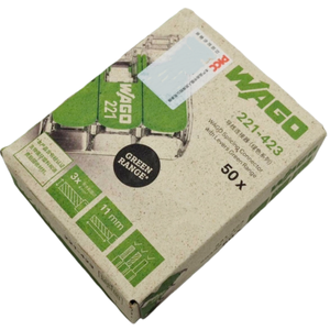 Wagos ขั้วต่อประกบ221-423พร้อมก้านขั้วต่อสายไฟ3ตัวนำ4mm2สีเขียวใส221 423ขั้วต่อ wagos - Product Image 5