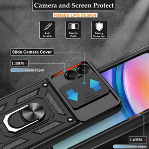 Trượt Máy Ảnh Bìa Đối Với <span class=keywords><strong>Samsung</strong></span> <span class=keywords><strong>Galaxy</strong></span> A05 A05s A15 A25 A35 A55 5G Sang Trọng Gồ Ghề 360 Xoay Vòng Chân Đế Điện Thoại Di Động Trường Hợp - Product Image 2