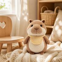 Adorable poupée en peluche personnalisée, adorable hamster, porte-clés en peluche unique et luxueux fait main, poupées à motifs de tricot personnalisés