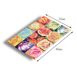 Imán de Refrigerador Personalizado Rectangular con Diseño Floral Impreso en UV, de Cuero PU - Product Image 3