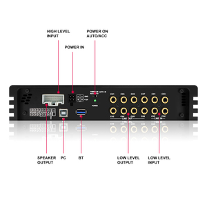 AudioWinner S48.4D 4CH Classe D Amplificateur de <span class=keywords><strong>voiture</strong></span> avec technologie de réglage automatique 8 <span class=keywords><strong>canaux</strong></span> DSP 20- 2000 Hz Processeur audio de <span class=keywords><strong>voiture</strong></span> DSP intégré - Product Image 3