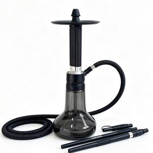 Kit Chicha Moderne Portable Noir Type Droit avec Tuyau, Foyer et Coffret Cadeau - Product Image 1