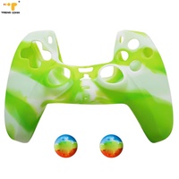 Accessoires de jeu pour hommes 2026, coque en silicone camouflage anti-poussière, coque de protection personnalisée pour console, design de manette PS5