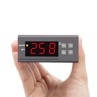 Controlador de temperatura Digital Industrial, pantalla LED, carcasa ignífuga de plástico, Control de aplicación inteligente, 220V/110V/12V/24V