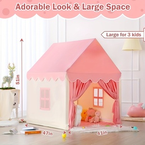 Tenda a <span class=keywords><strong>Baldacchino</strong></span> per <span class=keywords><strong>Letto</strong></span> dei Bambini, Portatile per Interni ed Esterni, Castello da Principessa, Casa Gioco per Bambini, Regalo di Natale - Product Image 2