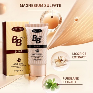 Crème <span class=keywords><strong>BB</strong></span> Éclaircissante <span class=keywords><strong>L</strong></span>égère 9-en-1 Protection Estivale à la Bave d'Escargot Soin de la Peau Marque Privée OEM ODM Cosmétique Personnalisé - Product Image 1