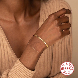 Pulsera de Serpiente Plana Simple de Plata de Ley 925 ROXI para Mujer, Estilo Moderno - Product Image 4