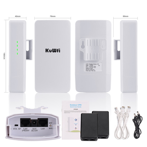 KuWFi-enrutador <span class=keywords><strong>Wifi</strong></span> para exteriores, repetidor inalámbrico potente de largo alcance, extensor de 1KM, punto a punto, puente inalámbrico, 2,4 Ghz, 300Mbps - Product Image 3