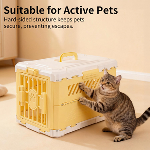 OEM Factory Direct <b>Foldable</b> Airline Approved Pet Carrier Portable Cat Dog <b>Crate</b> Ventilation for Travel Car Collapsible Kennel - Product Image 5