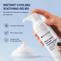 Mousse nettoyante douce de haute qualité pour zones intimes sensibles, sans alcool, à l'hamamélis, apaisante pour le périnée, 120 ml
