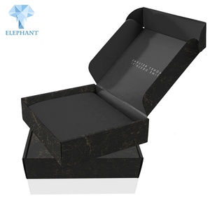 Custom Logo Black Corrugated Folding Paper <b>Box</b> for Wig Hair Extension Black Wig <b>Box</b> - Product Image 5