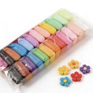 Safe and Non- Toxic 24 Colors Super Light Soft Clay Modeling Kids Toy Air Dry Foam Clay Wholesale Children Handmade DIY
