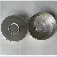 Tutup Segel Botol Farmasi Aluminium Perak 34mm & 32mm dengan Penutup Lipat/Lepas