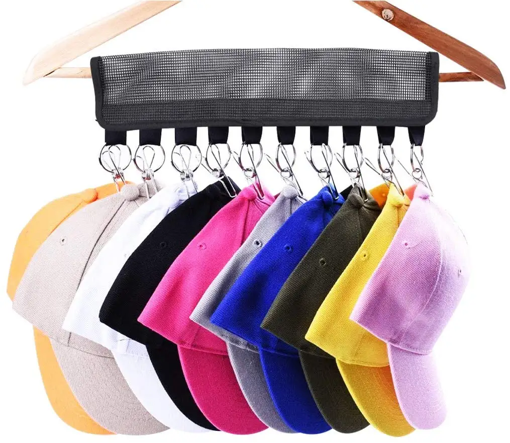 1 pack Hat Organizer Closet 10 stainless steel clips for cloths socks hats other home storage organization