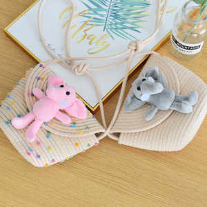Bolso bandolera de paja, bolso de hombro moderno para el verano, bolso de playa informal, monedero de cuerda de algodón para teléfono, estilo influencer. - Product Image 2