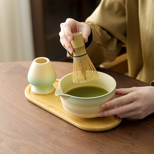 Batidor de té de cerámica Bambus moderno de 7 piezas, Kit Chasen, juego de Matcha de viaje Premium con logotipo personalizado para ritual ceremonial de té - Product Image 4