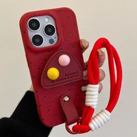 Casing HP 3D Lucu Bergaya Kartun untuk Apple 16 Pro Max, Iphone 15 Plus Baru, 13, 12, 14, Tekstur Lembut, Dilengkapi Tali Gantungan