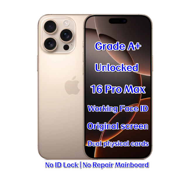 Wholesale Used for for 16 Pro Max Desert Titanium 1TB A18 Pro Chip 5G High Quality Smartphone 6.9-inch Super Retina XDR