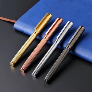 Hot Sale Hochzeit <span class=keywords><strong>Souvenirs</strong></span> Rose Gold Barrel Metall Füll federhalter Set Stift mit Geschenk box anpassen - Product Image 6