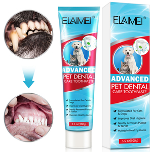 ELAIMEI <span class=keywords><strong>Dentifrice</strong></span> <span class=keywords><strong>pour</strong></span> animaux à base d'extraits végétaux, blanchissant, soin dentaire <span class=keywords><strong>pour</strong></span> chiens et chats - Product Image 5