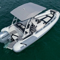 Bateau pneumatique en aluminium Ocean Master 13 pieds, Hypalon, PVC, 60 CV, modèle double, moteur hors-bord, surf, pêche, lac