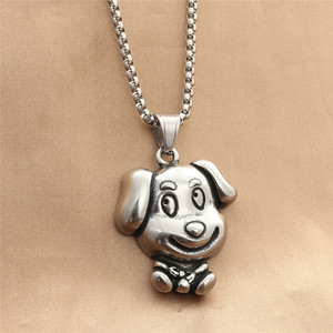 yunnique Cartoon Dog Pendant Stainless Steel Necklace Men's <b>Retro</b> <b>Gift</b> Jewelry 280547 - Product Image 1
