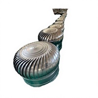 Ventilateur de toit à turbine DC sans alimentation, pales en acier inoxydable, ventilation automatique par échappement d'air turbo, entraînement par le vent 1-5 m/s