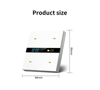 Interruptor Inteligente Anjielo de 4 Vías, ABS, PC, Compuesto, con Sensor de Movimiento por Radar, Compatible con Zigbee, Conexión Inalámbrica Fácil