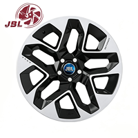 Jantes forgées monobloc personnalisées de 16 à 24 pouces, face usinée argentée, finition noire brillante, 5x120, en alliage, pour Range Rover Vogue Sport