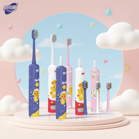 Brosse à dents électrique sonique rechargeable pour enfants, étanche, intelligente, motif dessin animé, pour les enfants de 0 à 12 ans