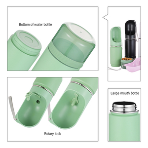 Conjunto de Tigelas de Alimentação Portáteis para Animais de Estimação em Aço Inoxidável de 14 Oz da Everich, Garrafa de Água para Cães - Product Image 5