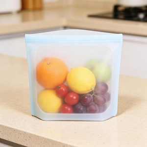 Sacs de conservation alimentaire en silicone réutilisables, étanches, de qualité alimentaire, avec logo personnalisé en gros - Product Image 6