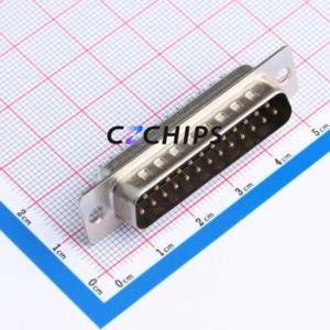 D-SUB-<b>25M</b>-HJBJ D-Sub/VGA Connector Through hole Component (THT) Connector ( Total Number of PINs: 25P ) - Product Image 1