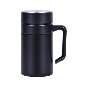 Gobelet isotherme en acier inoxydable 304 avec poignée et infuseur à thé, mug isotherme pour le bureau, cadeau personnalisé avec logo pour hommes et femmes - Product Image 5