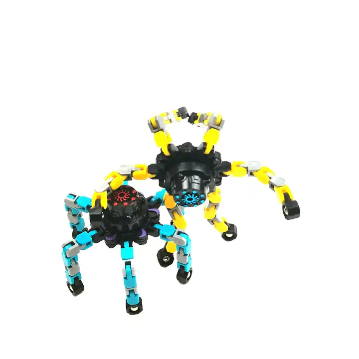 Novelty Fidget Spinner DIY Deformable Stress Relief Toy Fingertip Spin Top  Antistress Mechanical Chain Gyroscope Toy For Kids