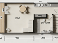 Casa Prefabricada Moderna LGS, Villa, Hotel, Apartamento, Estructura de Acero de Alta Resistencia, 49m, Tiempo de Construcción Rápido, Ahorro de Tiempo, Fácil Montaje